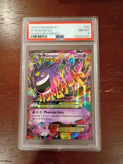 Pokemon 2014 XY Phantom Forces M Gengar EX #35/119 PSA 8 - Image 1
