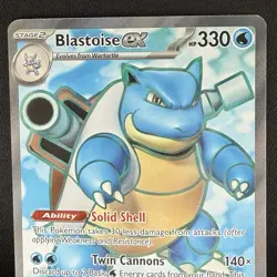 Pokemon TCG Blastoise ex 184/165 NM Scarlet & Violet 151 Rare Full Art Holo - Image 2