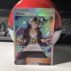 Pokemon Guzma Full Art Ultra Rare Holo 143/147 Sm-Burning Shadows - Image 1