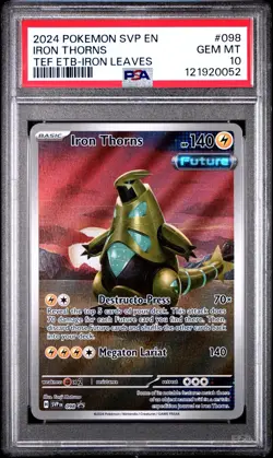 2024 Pokemon SVP EN SV Black Star Promo #098 Iron Thorns Temporal Forces PSA 10 - Image 1