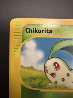 Chikorita 100/165 Expedition E-Series Reverse Holo WOTC Pokemon E-Reader Card LP - Image 2
