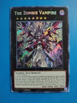 Near Mint Yugioh The Zombie Vampire BACH-EN045 Secret Rare 1st Edition - Image 1