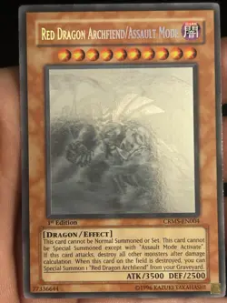 YuGiOh Red Dragon Archfiend/Assault Mode CRMS-EN004 1st Edition Ghost Rare LP 👻 - Image 3