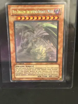 YuGiOh Red Dragon Archfiend/Assault Mode CRMS-EN004 1st Edition Ghost Rare LP 👻 - Image 5