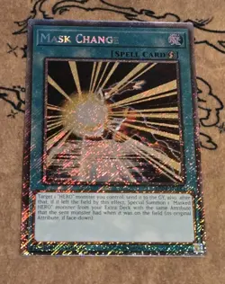 Yugioh Mask Change RA04-EN142 1st Edition Platinum Secret Rare NM - Image 1