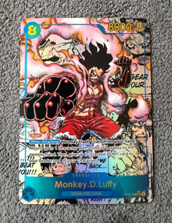 One Piece Monkey D. Luffy Snakeman Manga A fist of Divine Speed OP11-118 English - Image 1