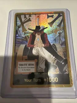 Gold Don!! Dracule Mihawk OP14 Azure Sea’s Seven One Piece TCG English IN-HAND - Image 1