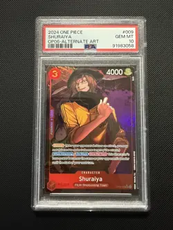 One Piece - Shuraiya Alternate Art - OP06-009 - PSA 10 - Image 1