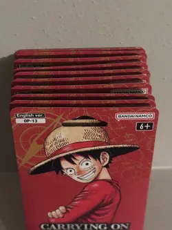 One Piece TCG: Carrying On His Will Sleeved Booster OP-13 English (LOT OF 10) - Image 1
