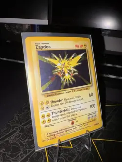Pokemon Zapdos Base Set Holo Rare 016/102 90 HP Basic English Card - Image 2