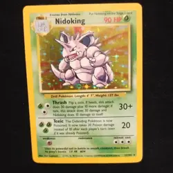 Pokemon Nidoking Base Set Holo Rare English Card #11/102 Stage 2 90 HP 1999 - Image 1