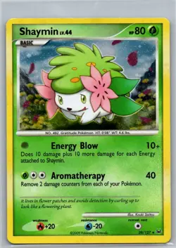 Shaymin - 38/127 - Holo Rare Platinum LP Pokemon Card - Image 1