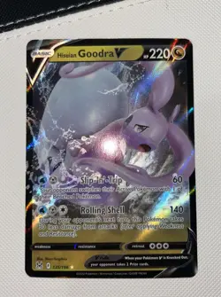 Pokemon Card Hisuian Goodra V Ultra Rare Holo Lost Origin 135/196 TCG - Image 1