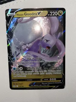 Pokemon Card Hisuian Goodra V Ultra Rare Holo Lost Origin 135/196 TCG - Image 2