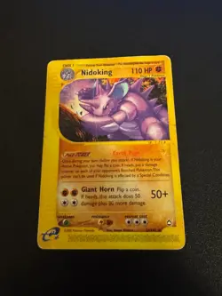 Nidoking 24/147 Aquapolis Reverse Holo Pokemon Card 2002 E-Reader HP/DMG - Image 3