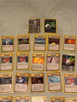 27 Vintage Pokemon Trainer Card Lot WOTC Base Set Energy Removal Gust Of Wind - Image 3