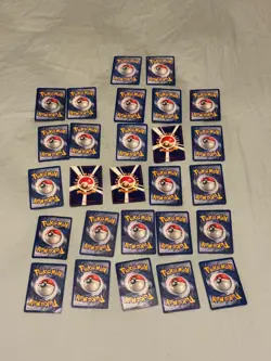 27 Vintage Pokemon Trainer Card Lot WOTC Base Set Energy Removal Gust Of Wind - Image 5