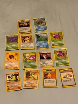 Vintage Pokemon Card Lot 15 WOTC Base Jungle Team Rocket HP/DMG Binder Cards - Image 1