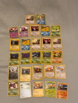 27 Vintage Pokemon Card Lot WOTC Base Jungle Fossil Team Rocket Mixed Cards - Image 1