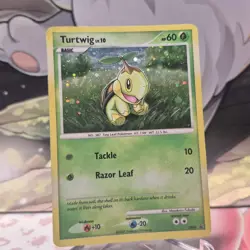 Turtwig DP01 Pokemon Card TCG Promo Diamond and Pearl Cosmos Holo - HP - Image 1