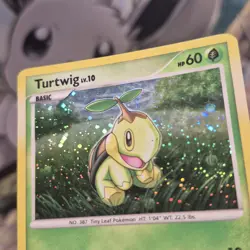 Turtwig DP01 Pokemon Card TCG Promo Diamond and Pearl Cosmos Holo - HP - Image 4
