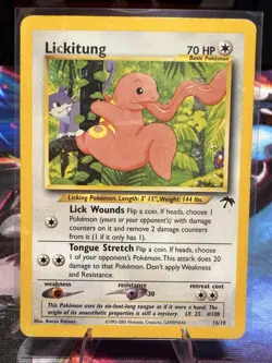 Pokemon Lickitung 70HP Southern Islands 16/18 Rare Regular Basic Card - Image 1
