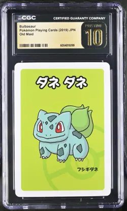 CGC 10 PRISTINE Bulbasaur Old Maid 2019 Japanese Pokemon Card - Image 1