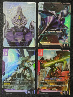3 LR Rarity Cards and 1 Resource C+ - GD02 Dual Impact - Gundam TCG - English NM - Image 1