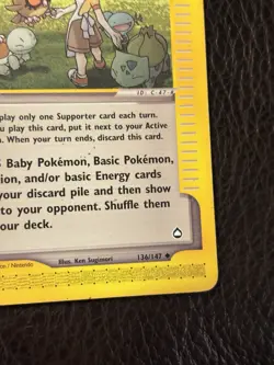 Pokemon TCG Town Volunteers Trainer Aquapolis Card 136/147 Uncommon - Image 4