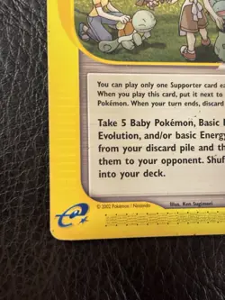 Pokemon TCG Town Volunteers Trainer Aquapolis Card 136/147 Uncommon - Image 5