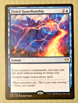 FIERCE GUARDIANSHIP - COMMANDER 2020 RARE - MTG: MAGIC THE GATHERING - Image 1