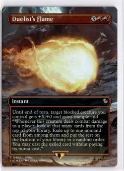 MTG Final Fantasy Foil Duelist's Flame (Borderless) 452 FIC R Scene Box NM NR! - Image 1