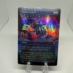 MTG Frantic Search BORDERLESS FOIL Commander Masters 0632 NM - Image 1