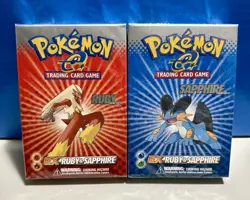 POKEMON -EX RUBY & SAPPHIRE THEME DECKS (2003) SET OF 2 BRAND NEW/FACTORY SEALED - Image 1