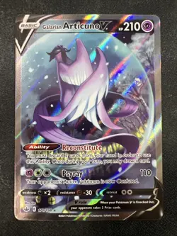 Galarian Articuno V - 170/198 - Pokemon Chilling Reign Alternate Art Rare NM - Image 1
