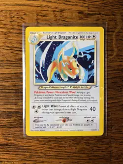 Neo Destiny Light Dragonite 14/105 Rare Holo Pokemon Card WOTC NM - Image 1