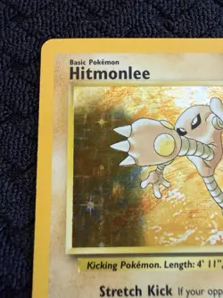 Pokemon TCG Hitmonlee Fossil Holo Rare Card 7/62 Vintage WoTC - Image 3