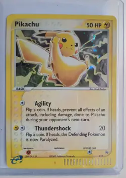 Pokemon Collectible Cards, Pikachu, Holo, 012, Black Star Promo, 2003 - Image 1