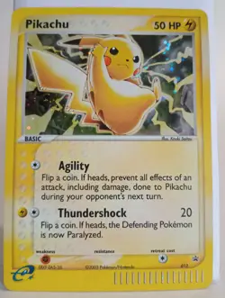 Pokemon Collectible Cards, Pikachu, Holo, 012, Black Star Promo, 2003 - Image 5