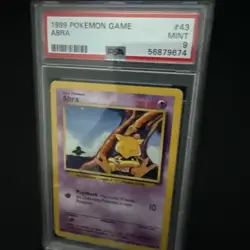1999 POKEMON GAME BASE SET #43 ABRA PSA 9 MINT - Image 2