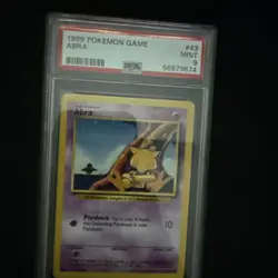 1999 POKEMON GAME BASE SET #43 ABRA PSA 9 MINT - Image 4
