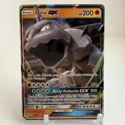 Onix GX 36/68 Pokemon Ultra Rare Holo English Sun & Moon Hidden Fates - Image 1