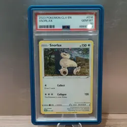 2023 Pokemon CLV EN Snorlax Holo PSA 10 #016 with Graded guard - Image 1