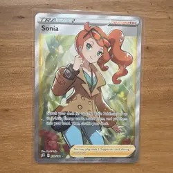 Pokemon TCG Sword & Shield Rebel Clash Sonia Trainer 192/192 Ultra Rare - Image 1