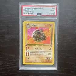1999 Pokemon Fossil Unlimited 1st Edition Golem #36 36/62 PSA 9 Fresh Grade! - Image 1