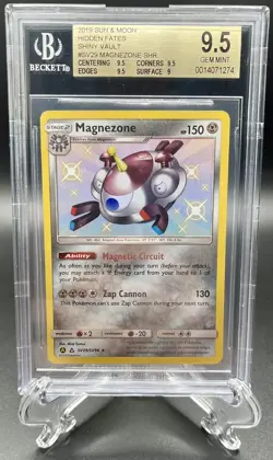 2019 Pokemon Sun & Moon Hidden Fates Shiny Vault Holo Magnezone #SV29 BGS 9.5 - Image 1