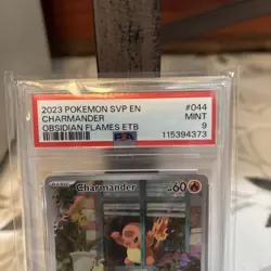 2023 Pokemon Svp En-sv Black Star ETB Promo 044 Charmander Obsidian Flames PSA 9 - Image 3