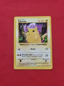 Pokemon: Pikachu #58/102 Base Set Shadowless Yellow Cheeks 1999 WOTC - LP - C59 - Image 1