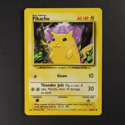 Pikachu 58/102 Pokemon TCG Base Set Common/ Uncommon P-LP - Image 1