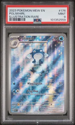 Pokemon Poliwhirl 176/165 Scarlet & Violet 151 Illustration Rare Holo PSA 9 - Image 1